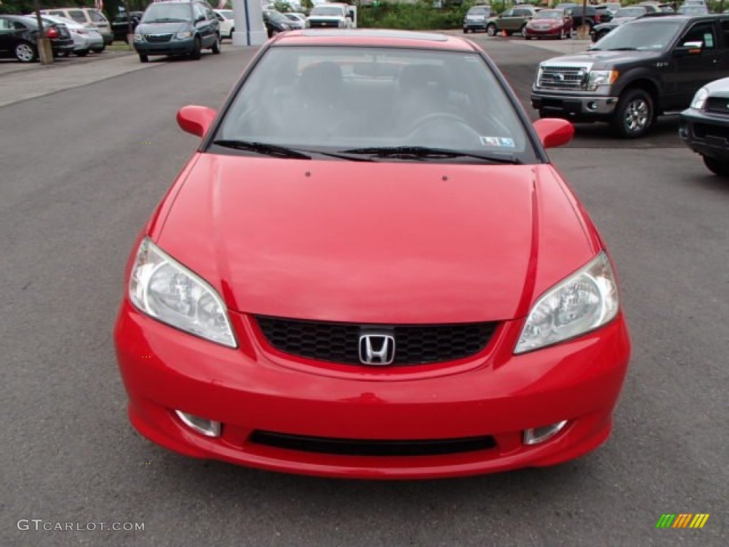 2004 Civic EX Coupe - Rally Red / Black photo #3