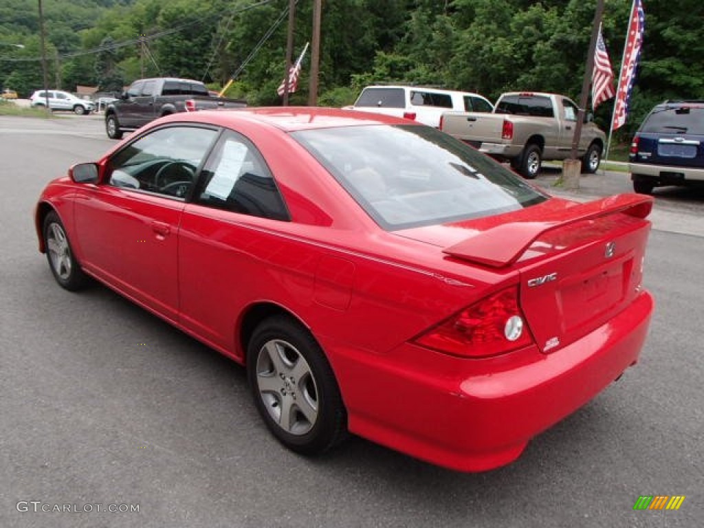 2004 Civic EX Coupe - Rally Red / Black photo #6