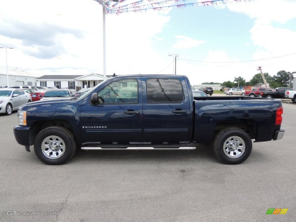 2009 Silverado 1500 LS Crew Cab - Imperial Blue Metallic / Dark Titanium photo #5