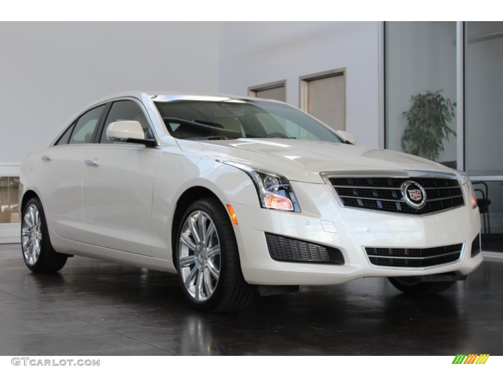 White Diamond Tricoat 2013 Cadillac ATS 3.6L Luxury Exterior Photo #81782312