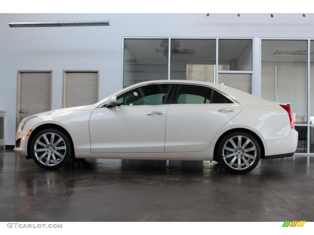 White Diamond Tricoat 2013 Cadillac ATS 3.6L Luxury Exterior Photo #81782404