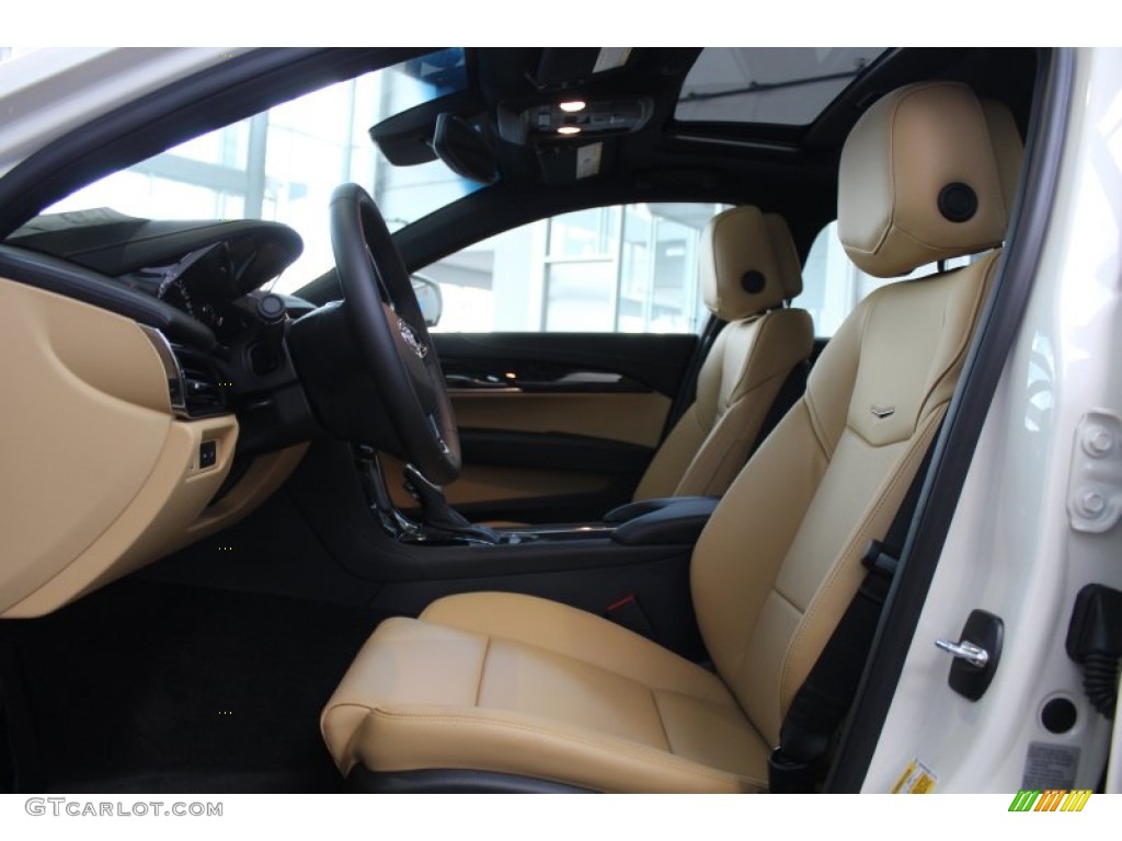 Caramel/Jet Black Accents Interior 2013 Cadillac ATS 3.6L Luxury Photo #81782710