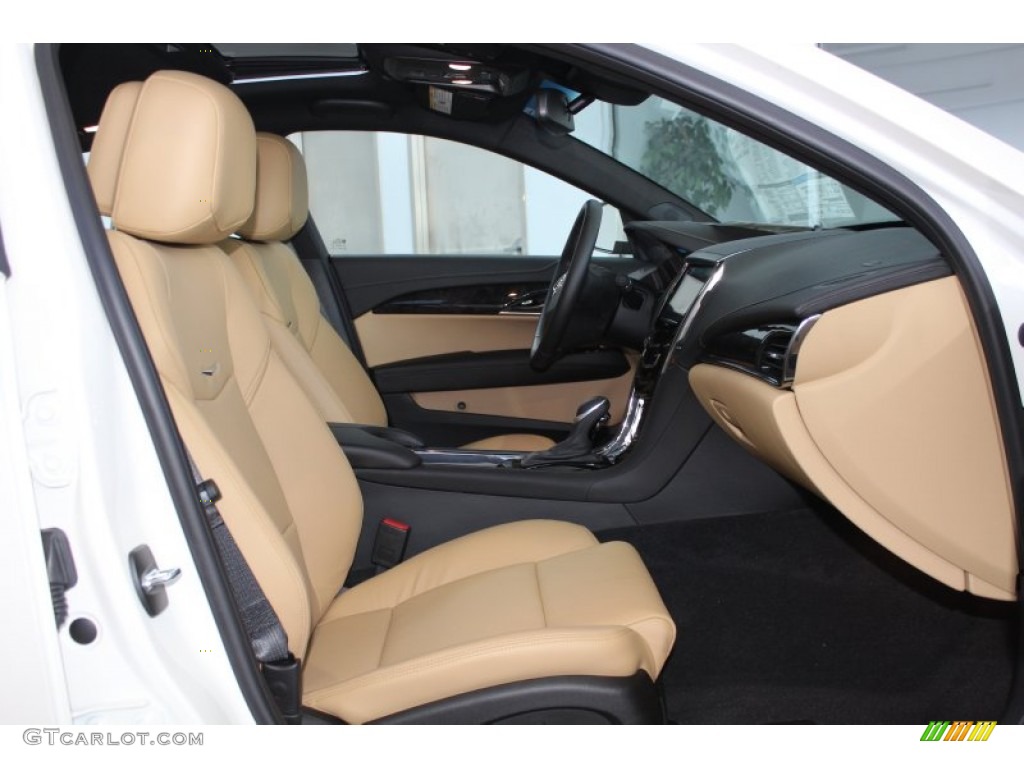 Caramel/Jet Black Accents Interior 2013 Cadillac ATS 3.6L Luxury Photo #81782754
