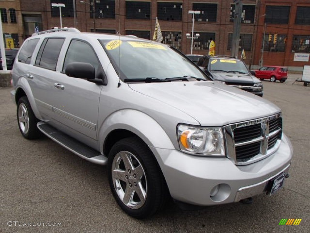 2008 Durango Limited 4x4 - Bright Silver Metallic / Dark/Light Slate Gray photo #2