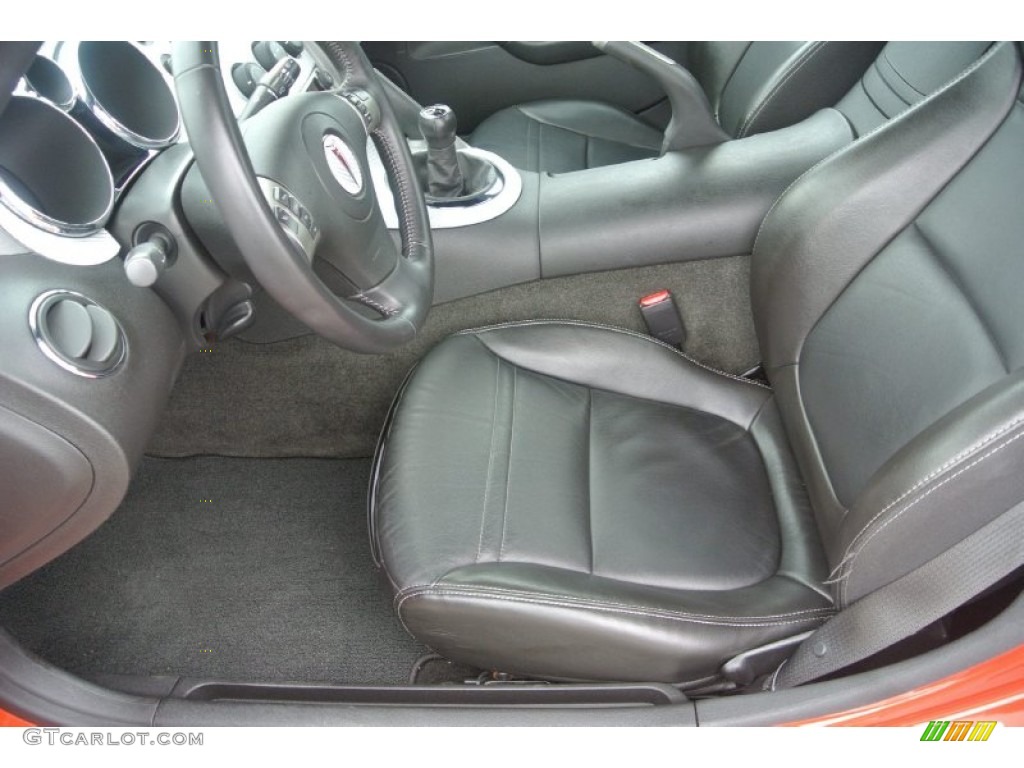 Ebony Interior 2009 Pontiac Solstice Roadster Photo #81783790