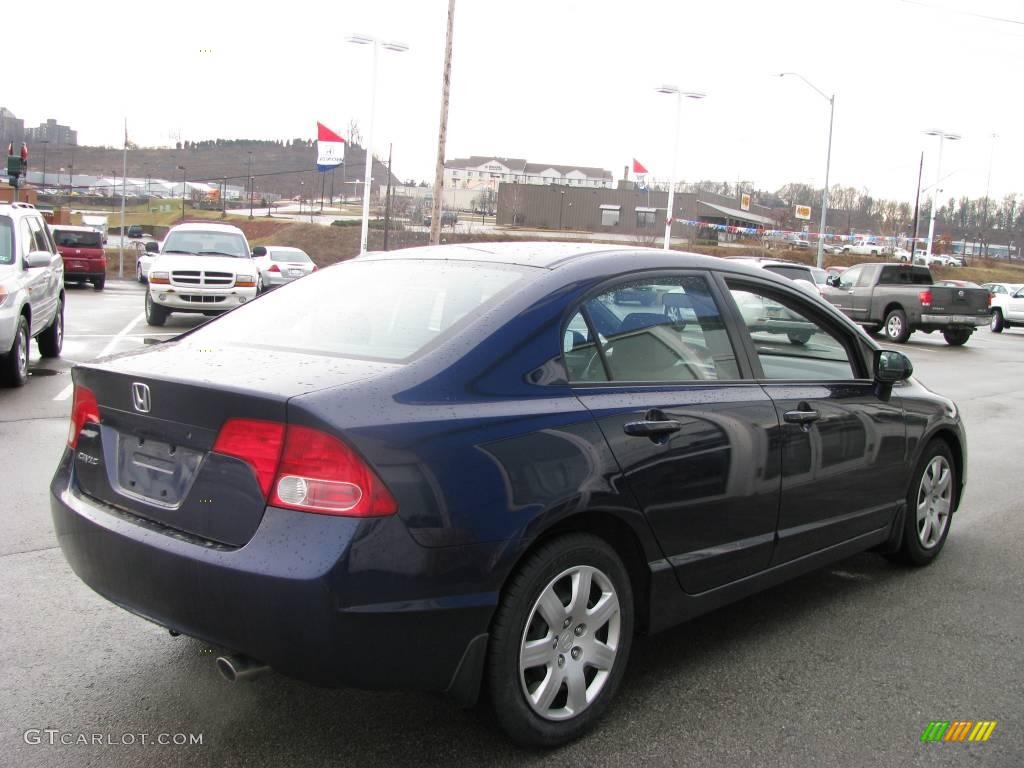 2007 Civic LX Sedan - Royal Blue Pearl / Gray photo #6