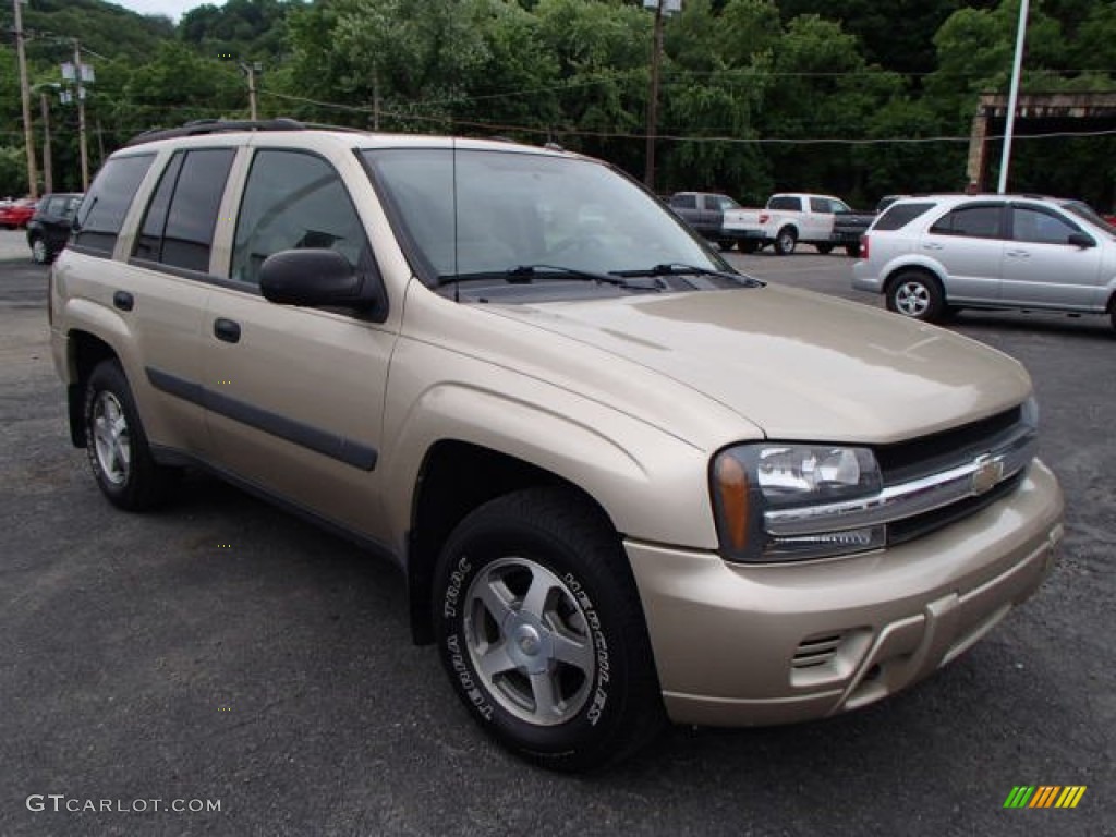 Sandstone Metallic 2005 Chevrolet TrailBlazer LS 4x4 Exterior Photo #81784511