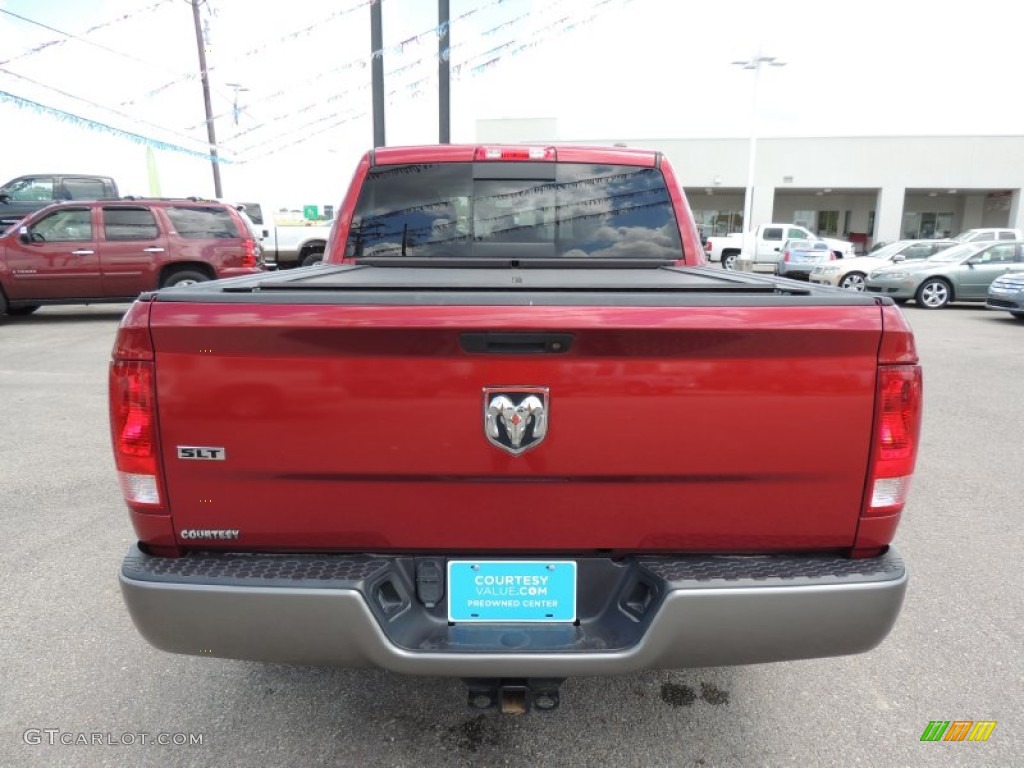 2011 Ram 1500 SLT Crew Cab - Deep Cherry Red Crystal Pearl / Dark Slate Gray/Medium Graystone photo #3