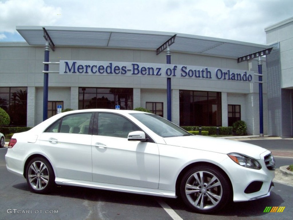 2014 E 350 Sport Sedan - Polar White / Silk Beige/Espresso Brown photo #1