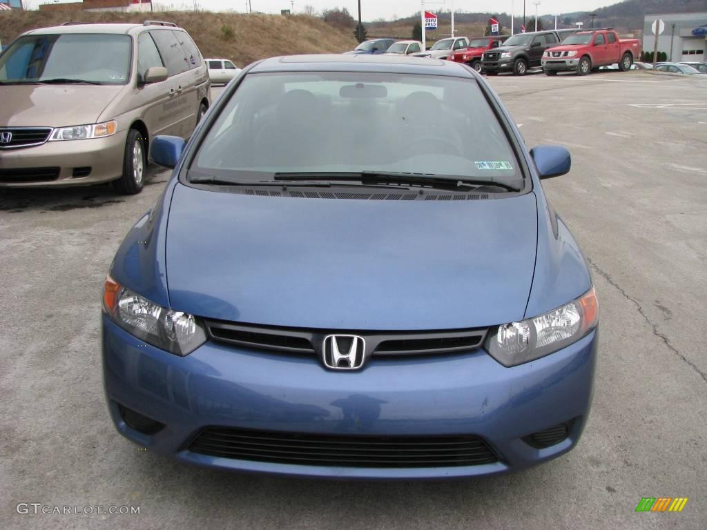 2007 Civic EX Coupe - Atomic Blue Metallic / Gray photo #10