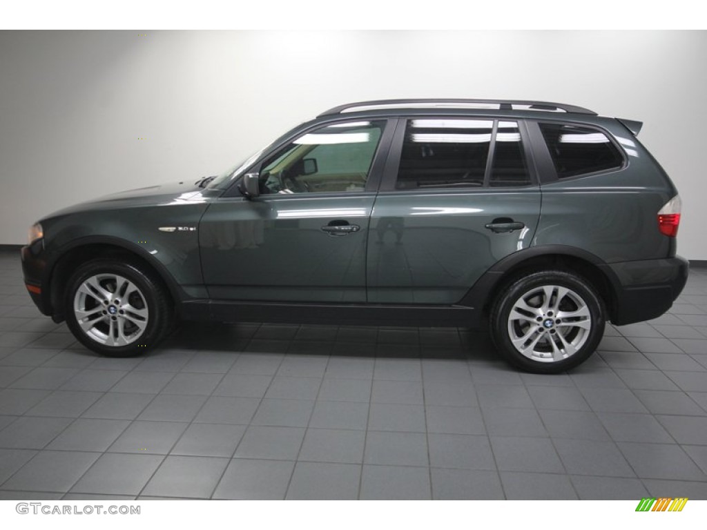 2007 X3 3.0si - Highland Green Metallic / Sand Beige photo #2