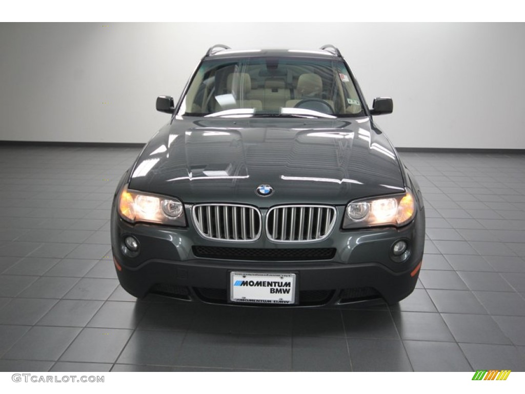 2007 X3 3.0si - Highland Green Metallic / Sand Beige photo #6