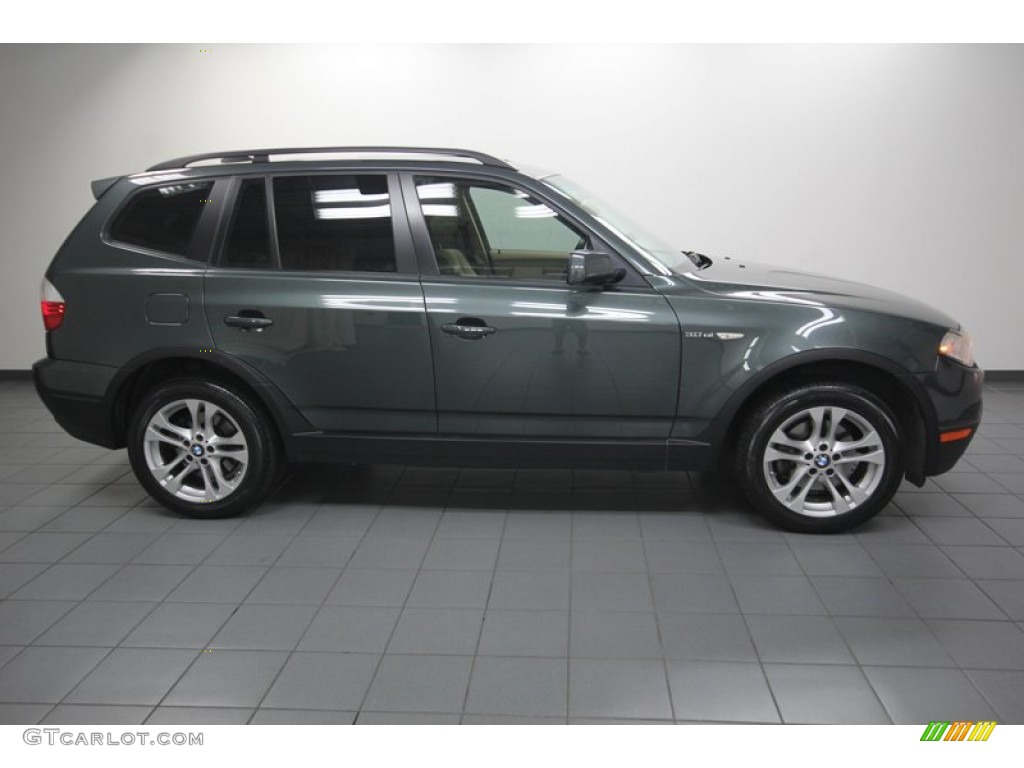 2007 X3 3.0si - Highland Green Metallic / Sand Beige photo #7