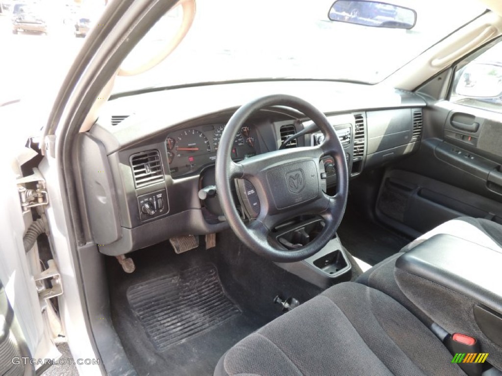 2003 Dakota SLT Quad Cab - Bright Silver Metallic / Dark Slate Gray photo #12