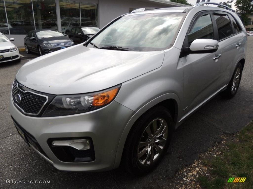 2011 Sorento SX V6 AWD - Bright Silver / Black photo #3