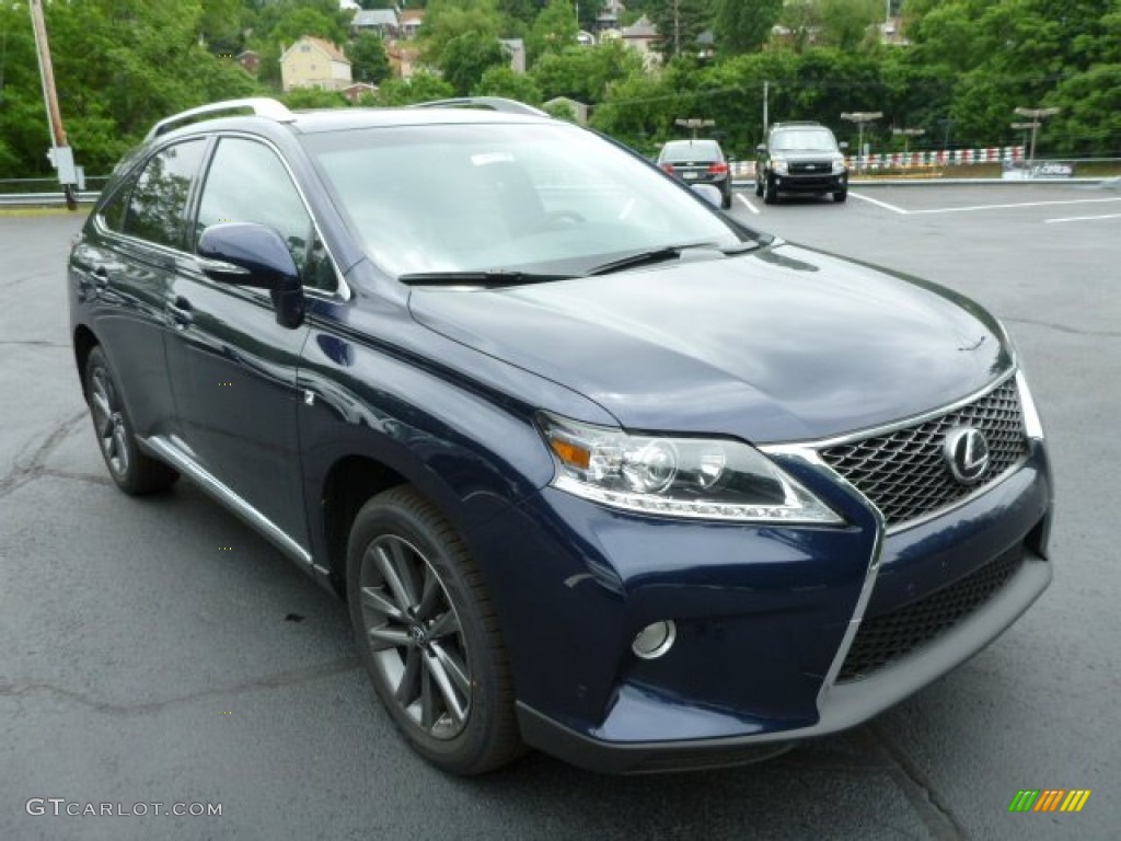 2013 RX 350 F Sport AWD - Deep Sea Blue Mica / Black/Ebony Birds Eye Maple photo #6