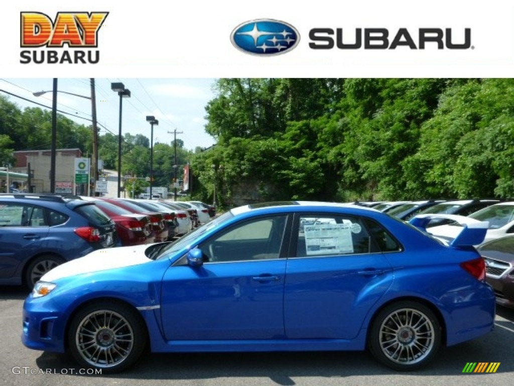 2013 Impreza WRX STi Limited 4 Door - WR Blue Pearl / STi Carbon Black Leather photo #1