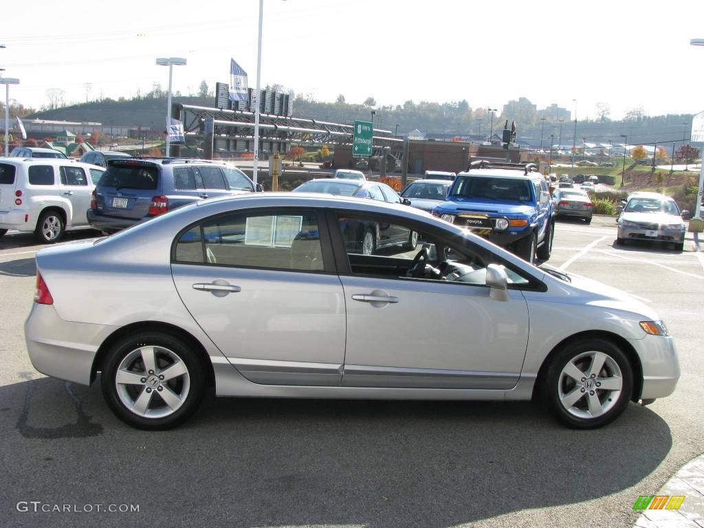 2007 Civic EX Sedan - Alabaster Silver Metallic / Gray photo #7