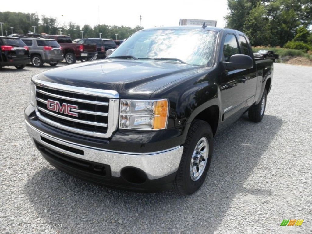 2013 Sierra 1500 SL Extended Cab 4x4 - Onyx Black / Dark Titanium photo #3