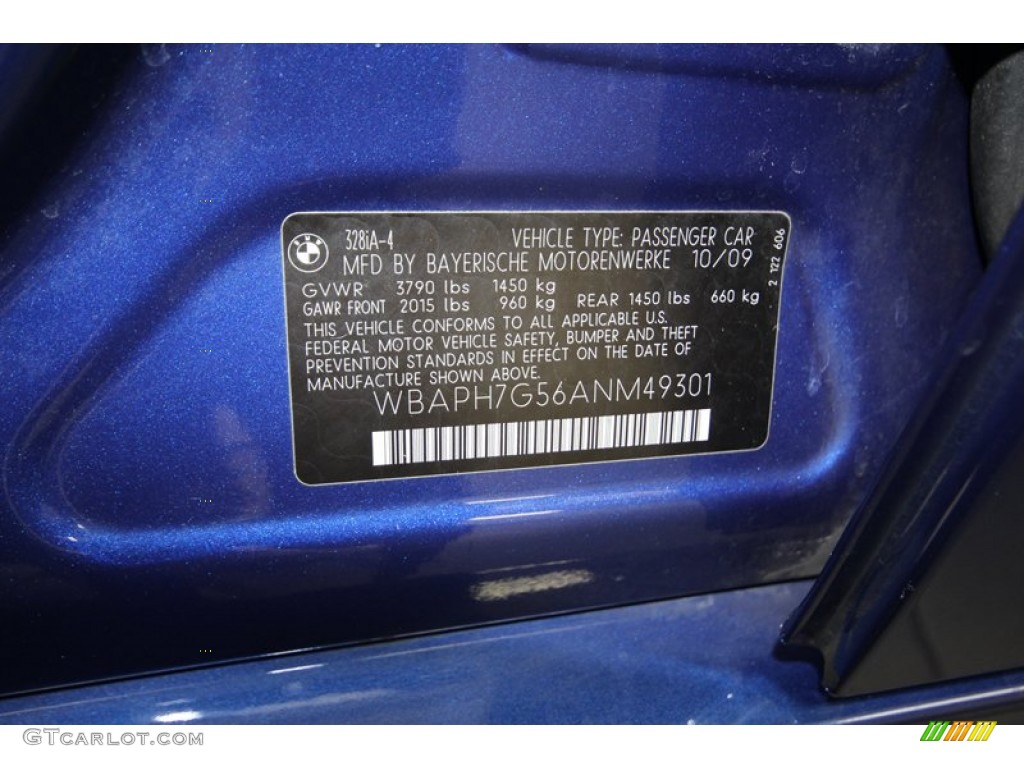 2010 3 Series 328i Sedan - Montego Blue Metallic / Black photo #9