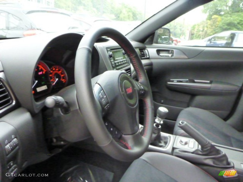2013 Subaru Impreza WRX STi 4 Door STi Black Alcantara/Carbon Black Steering Wheel Photo #81789999