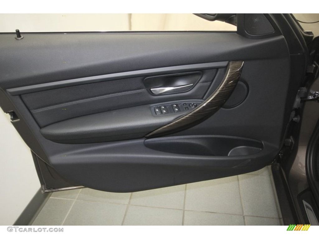2012 BMW 3 Series 328i Sedan Black Door Panel Photo #81791791