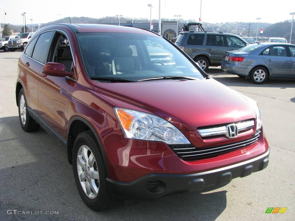 2007 CR-V EX-L 4WD - Tango Red Pearl / Gray photo #9