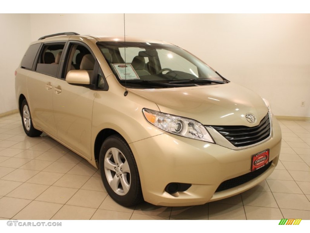 2011 Sienna LE - Sandy Beach Metallic / Bisque photo #1