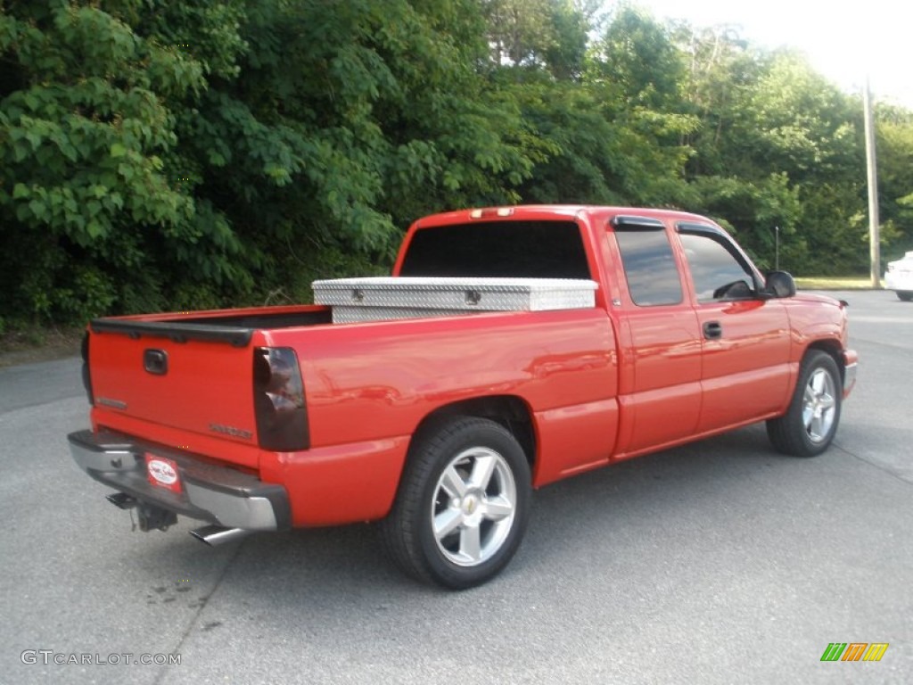 2003 Silverado 1500 LS Extended Cab - Victory Red / Tan photo #3