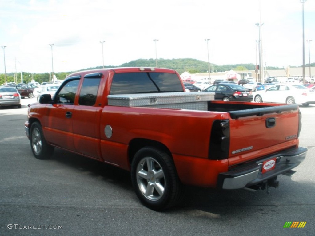 2003 Silverado 1500 LS Extended Cab - Victory Red / Tan photo #10
