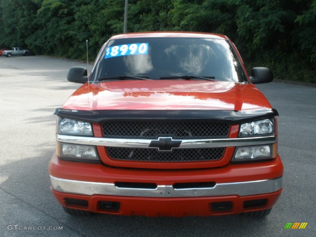 2003 Silverado 1500 LS Extended Cab - Victory Red / Tan photo #13