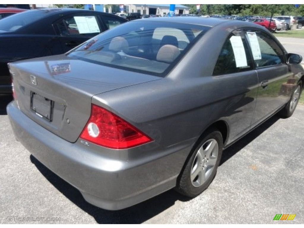 2004 Civic EX Coupe - Magnesium Metallic / Black photo #2