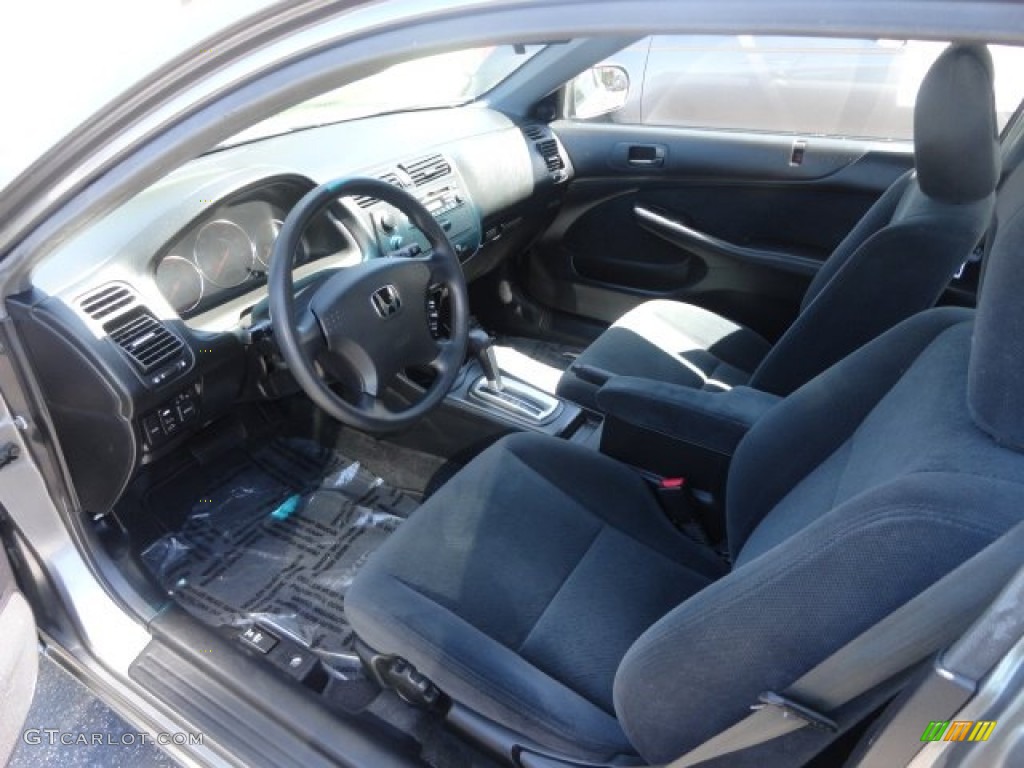 2004 Civic EX Coupe - Magnesium Metallic / Black photo #4