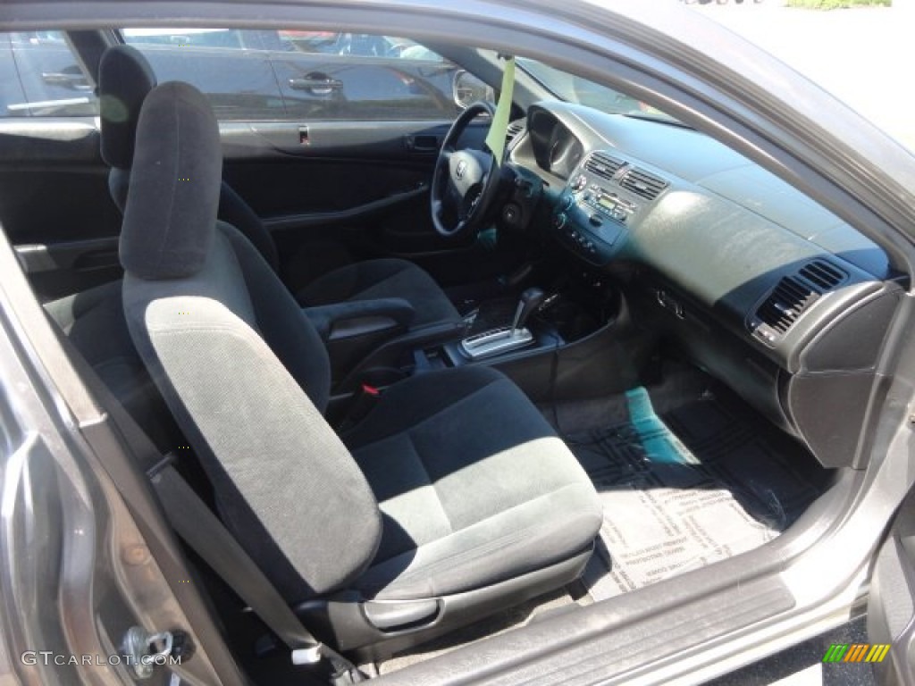 2004 Civic EX Coupe - Magnesium Metallic / Black photo #10