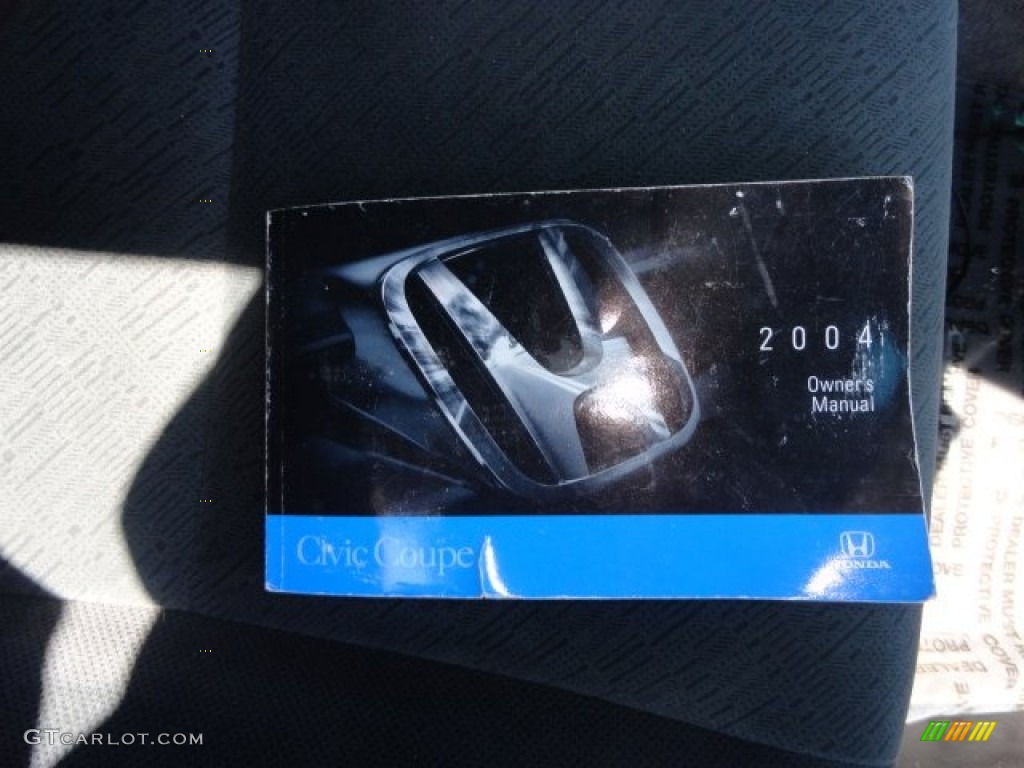 2004 Civic EX Coupe - Magnesium Metallic / Black photo #11