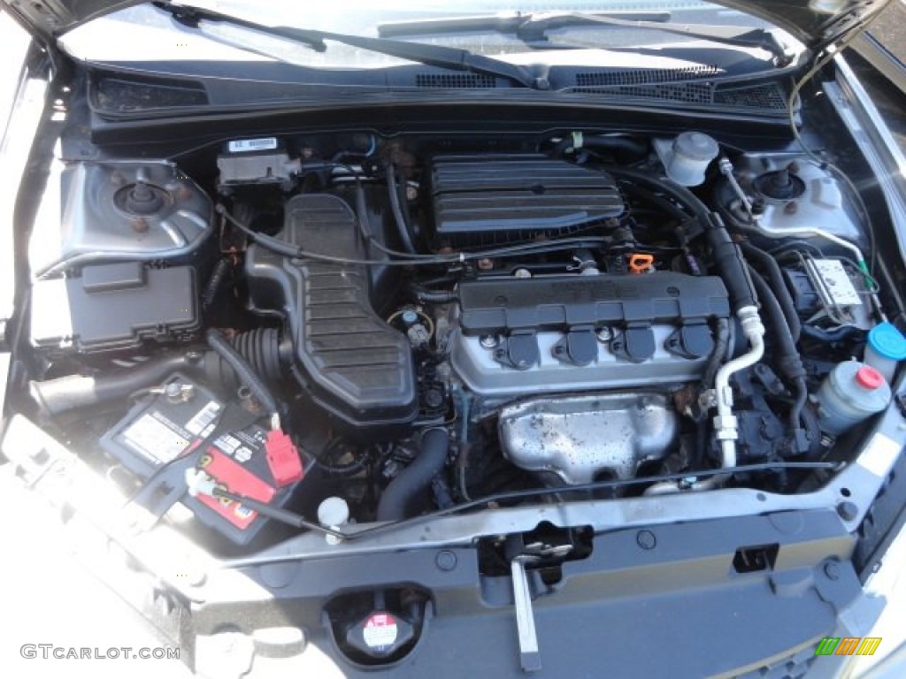 2004 Civic EX Coupe - Magnesium Metallic / Black photo #12