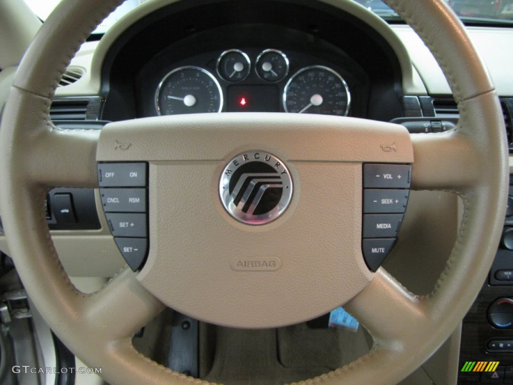 2005 Mercury Montego Luxury AWD Pebble Steering Wheel Photo #81795405