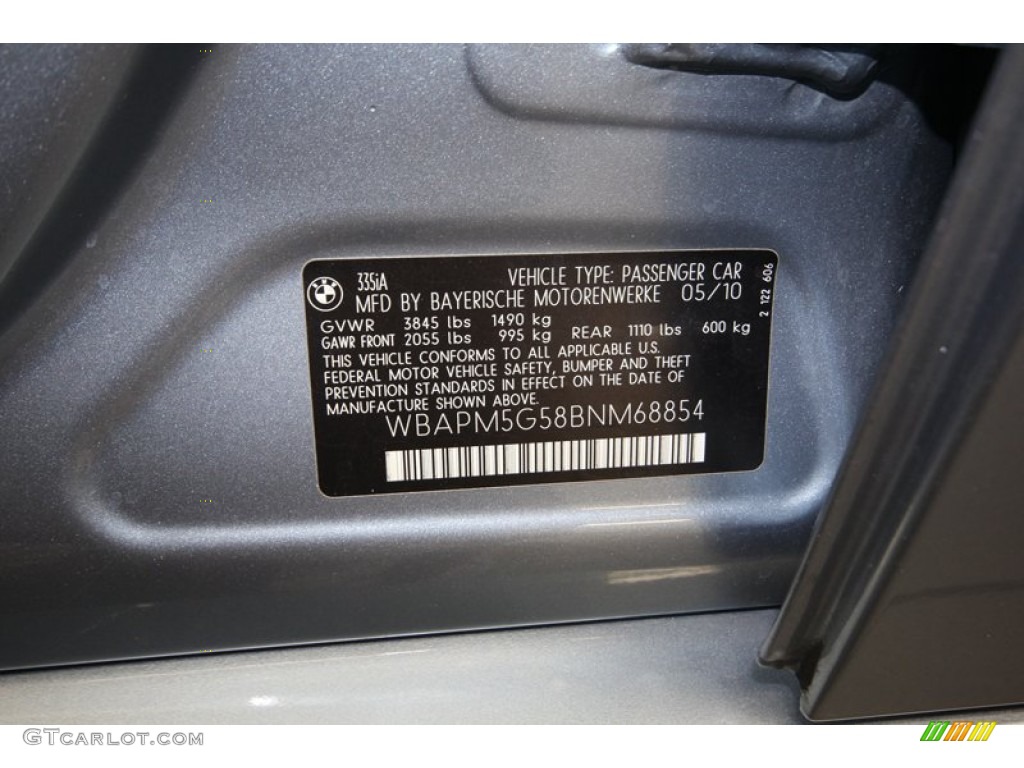 2011 3 Series 335i Sedan - Blue Water Metallic / Gray Dakota Leather photo #9