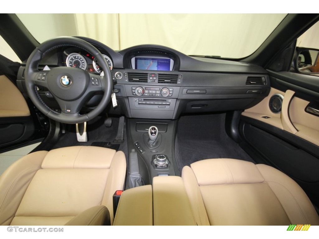 2011 BMW M3 Convertible Bamboo Beige Novillo Leather Dashboard Photo #81797022