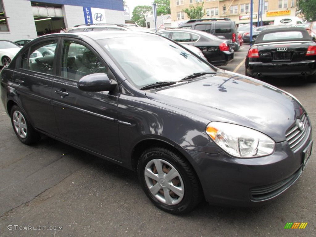 2006 Accent GLS Sedan - Charcoal Gray / Gray photo #2