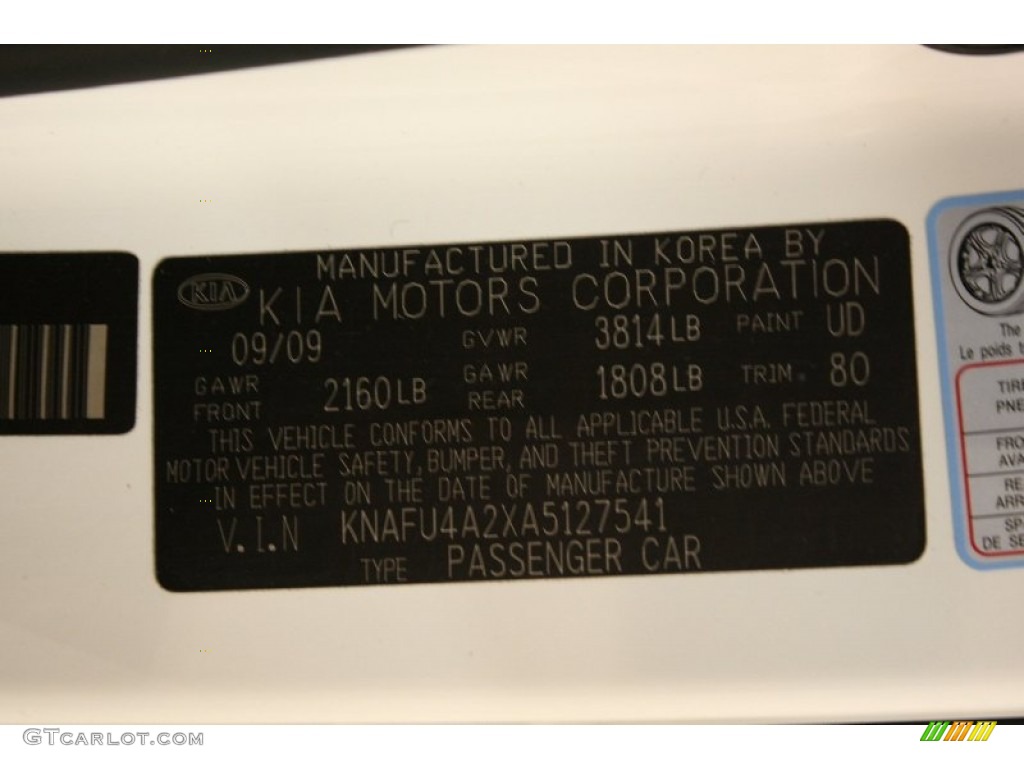 2010 Forte EX - Clear White / Stone photo #16