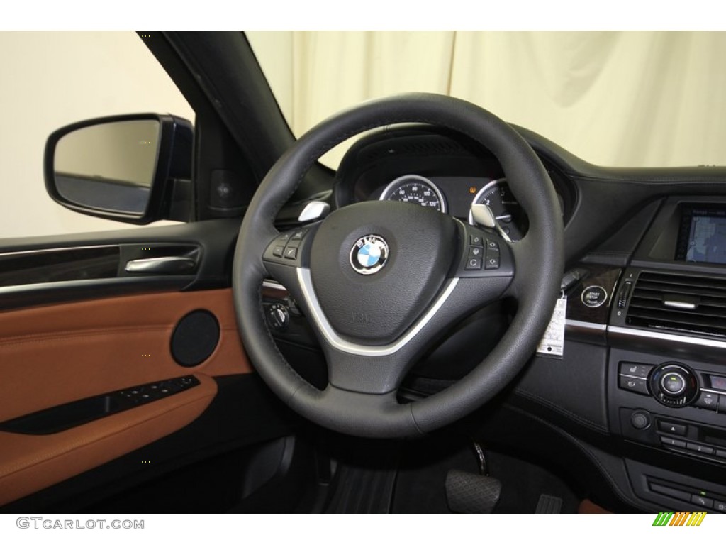 2010 X6 xDrive50i - Deep Sea Blue Metallic / Saddle Brown photo #35