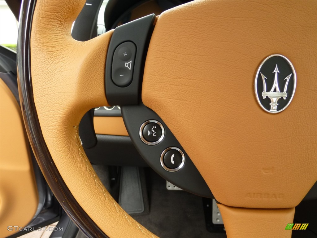 2013 Maserati GranTurismo Sport Coupe Cuoio Steering Wheel Photo #81803356