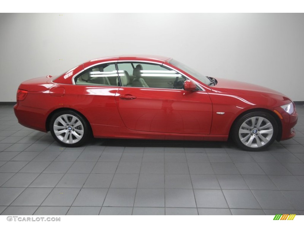 2012 3 Series 328i Convertible - Crimson Red / Cream Beige photo #8