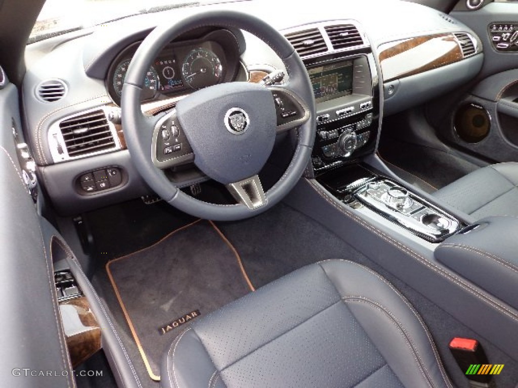 Portfolio Navy/Poltrona Frau Leather Headlining Interior 2013 Jaguar XK XK Convertible Photo #81803859