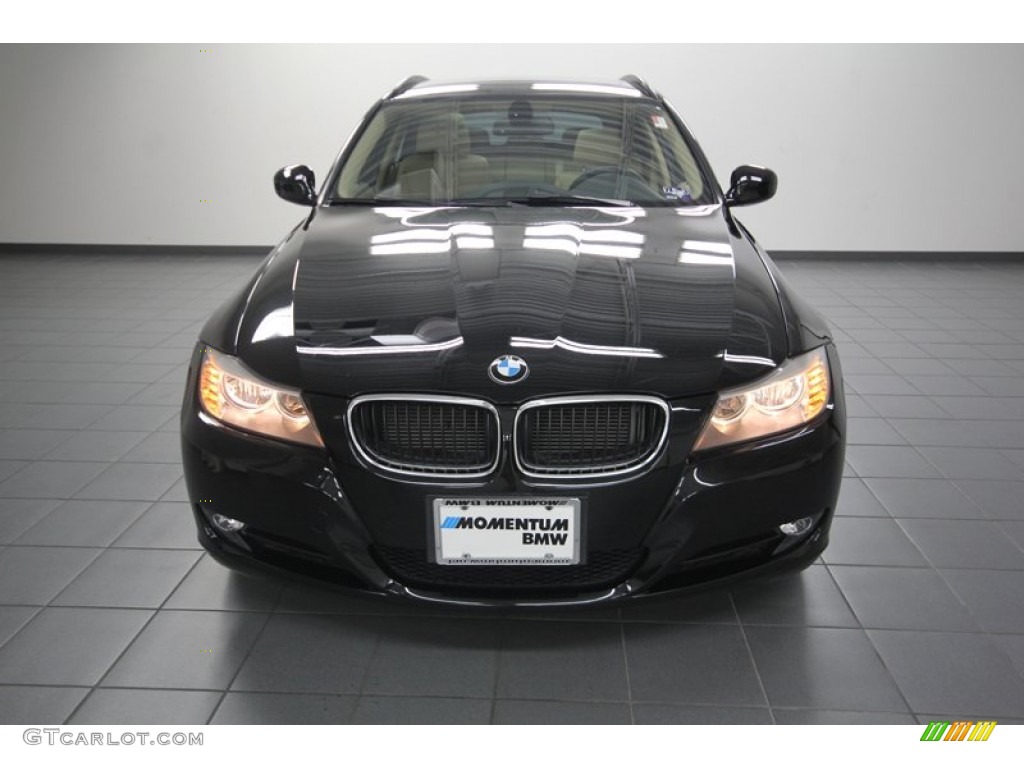 2011 3 Series 328i Sports Wagon - Jet Black / Beige photo #5
