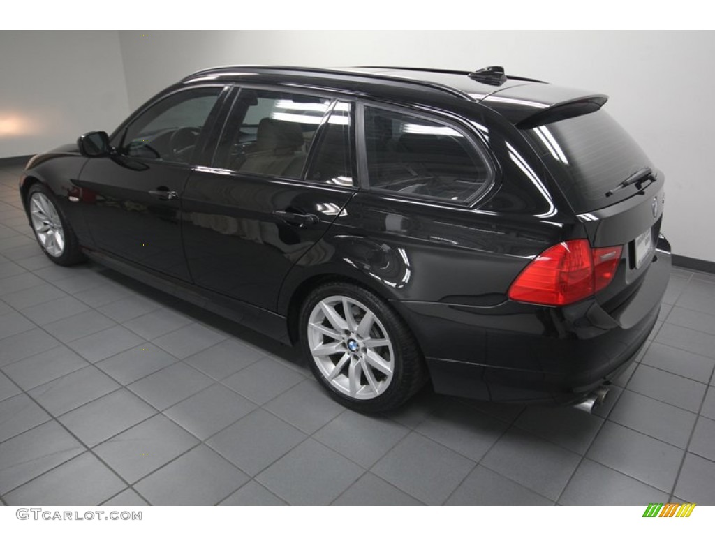 2011 3 Series 328i Sports Wagon - Jet Black / Beige photo #8