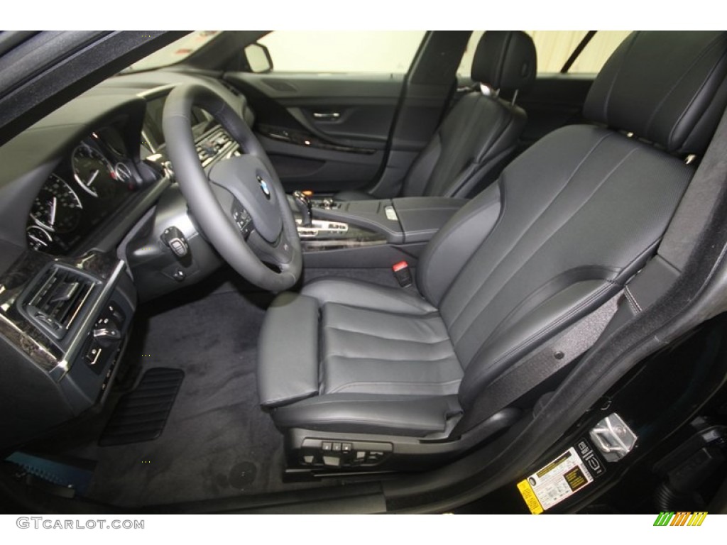 Black Interior 2014 BMW 6 Series 650i Gran Coupe Photo #81805280