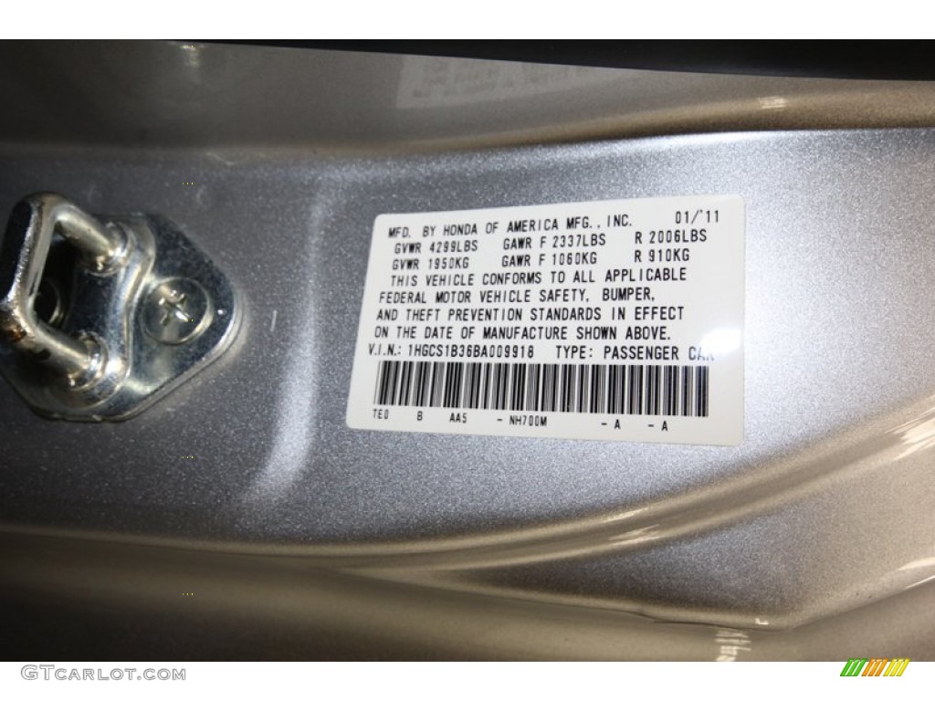 2011 Accord LX-S Coupe - Alabaster Silver Metallic / Black photo #9