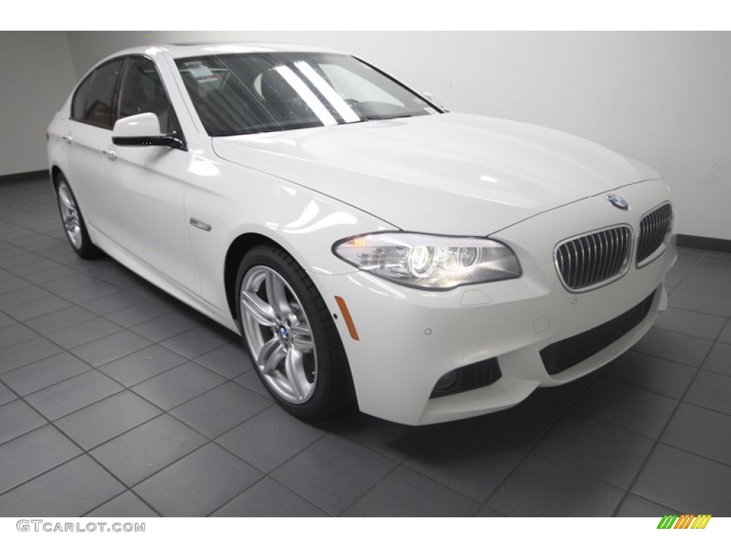 2013 5 Series 535i Sedan - Alpine White / Black photo #1